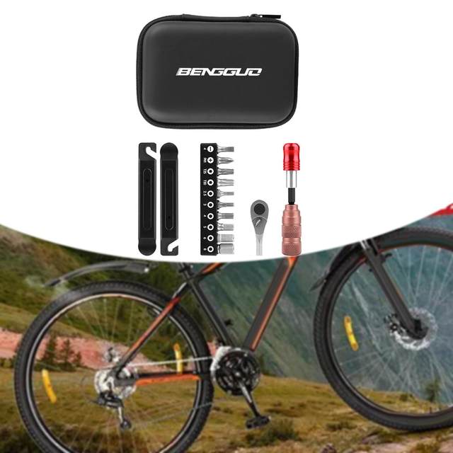 Bike Repair Tool Set Cycling Tire Lever Ratchet Wrench Bicycle Multitool Kit