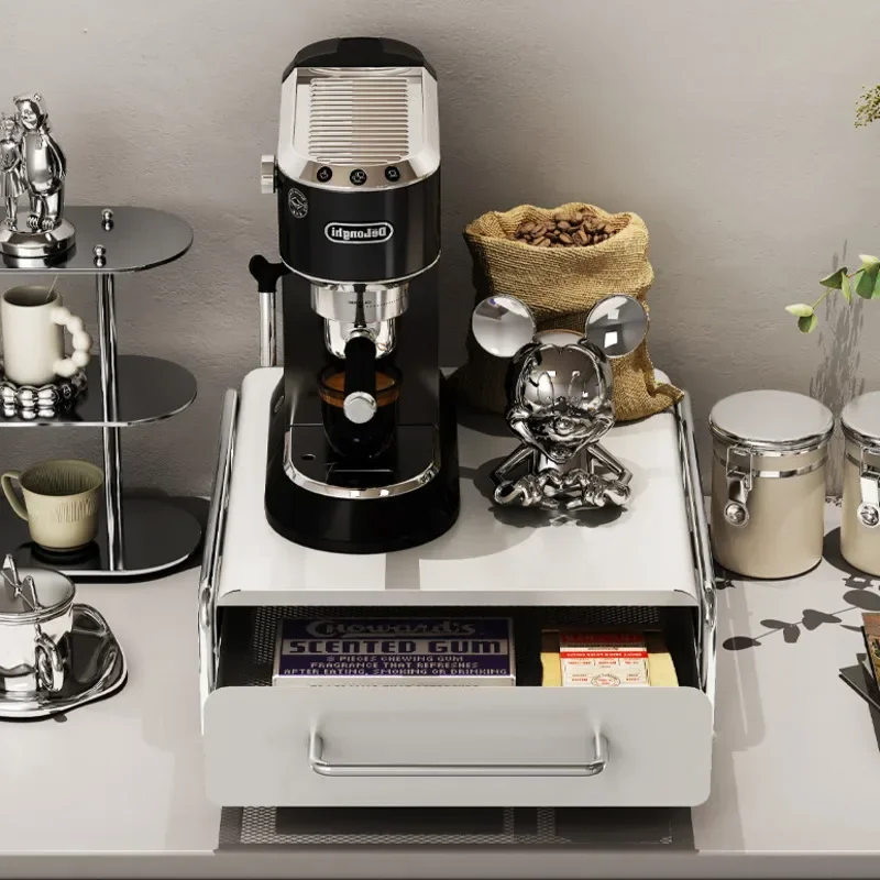 Capsule Coffee Display Rack Bar Ins Wind Table Top Tea Bag Storage Box Coffee Machine Base Drawer Storage Shelves
