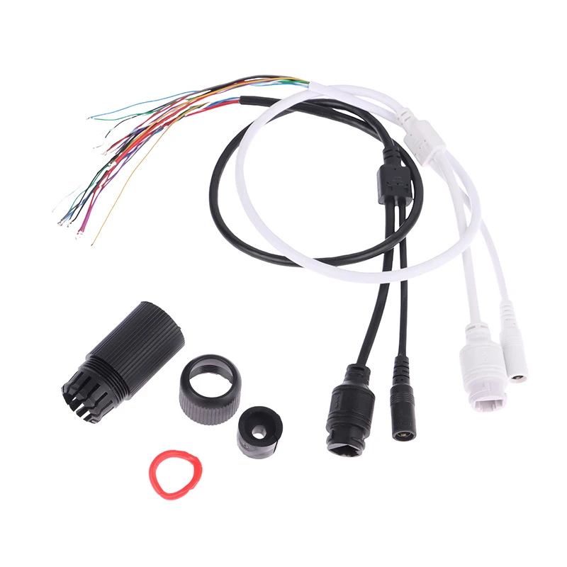 

CCTV POE IP network Camera PCB Module video power cable Withe, 70cm long, RJ45 female connectors with Terminlas,waterproof cable