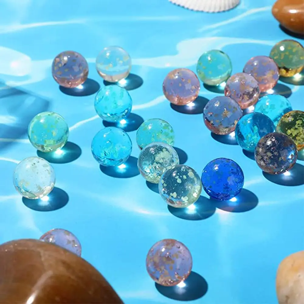 10Pcs Luminous Glass Balls Toy 16mm Small Marbles Toys Pinball Machine Beads for Console Game