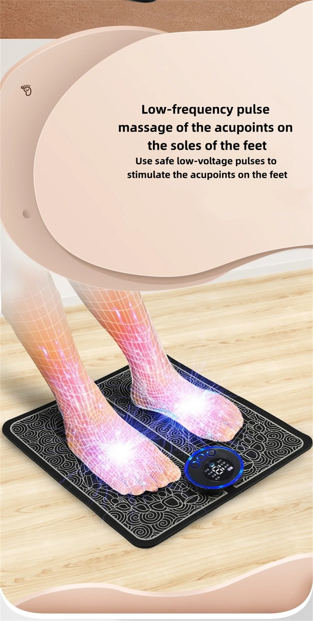 Foot massage pad multiple modes and levels