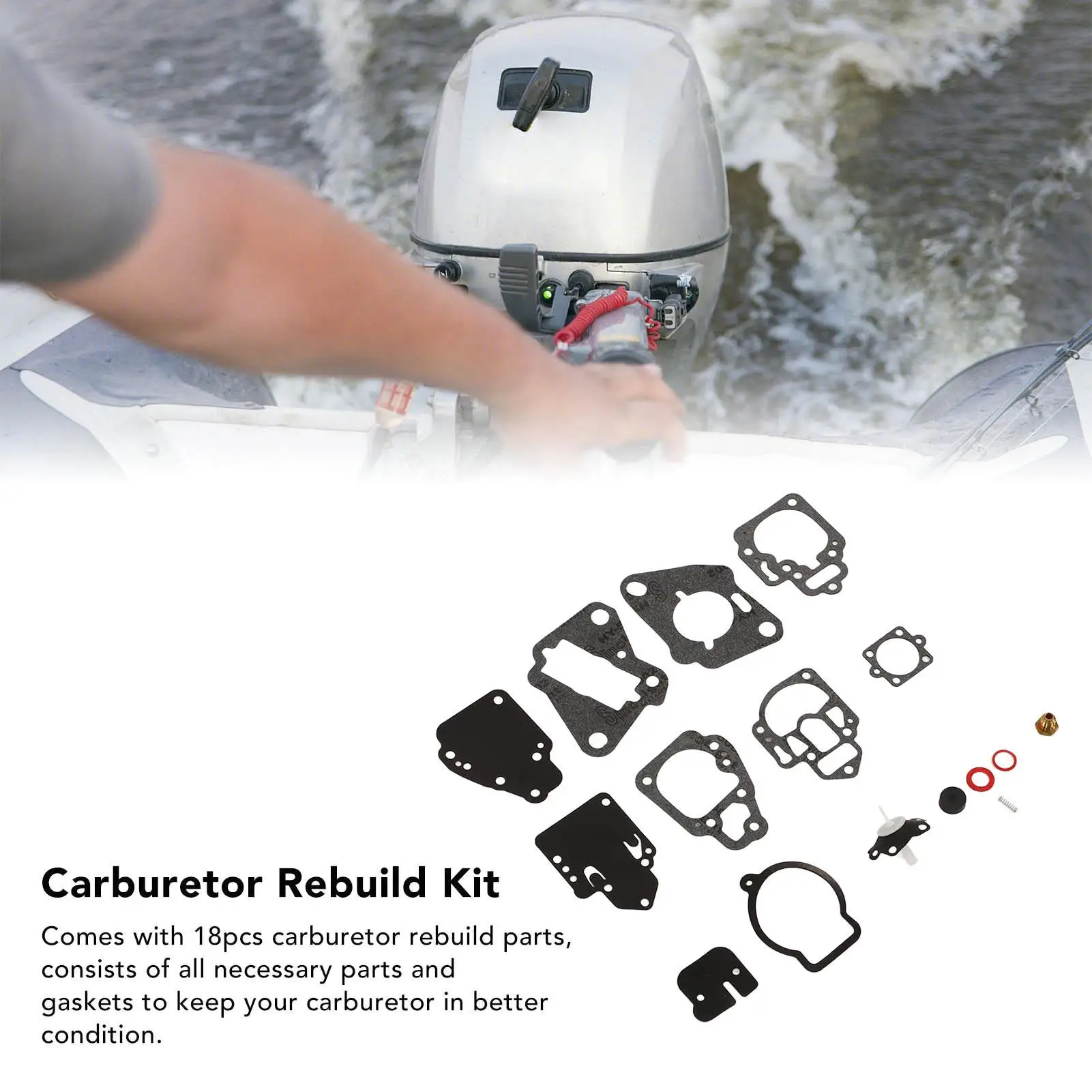 Carburetor Repair Gasket Kit 1395 97611 Metal Rubber for 6 25hp 2Cylinders