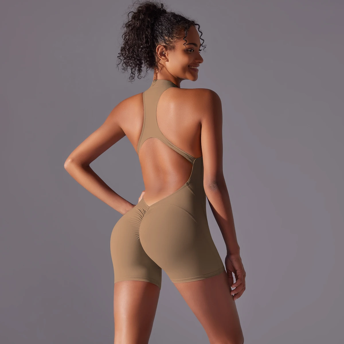 Women Bodysuits Gym Push Up Workout Clothes 5