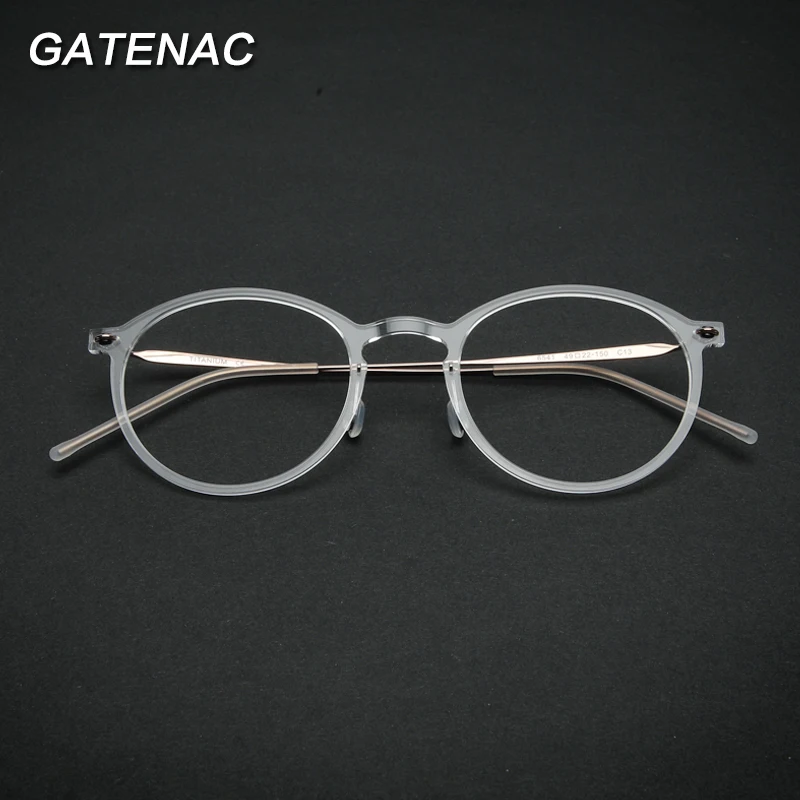 Gatenac Unisex Full Rim Round Titanium Eyeglasses Gxyj955 – FuzWeb