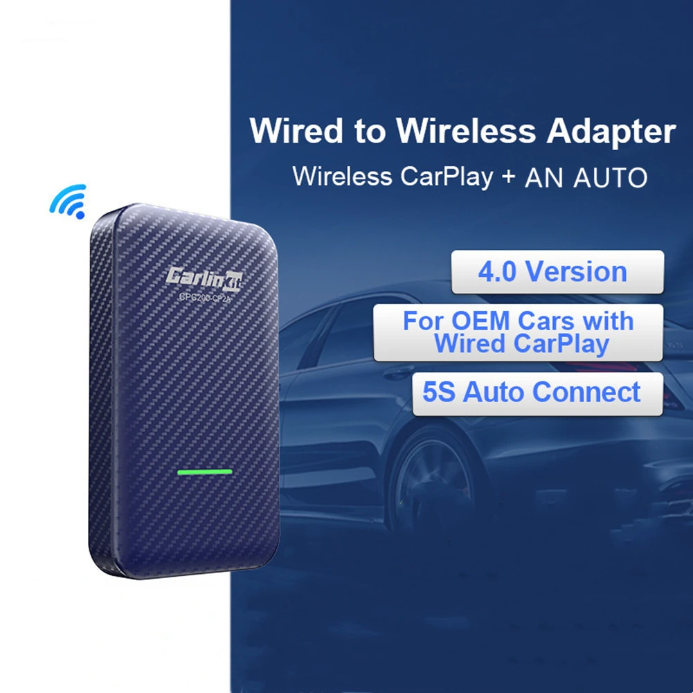 CarlinKit 4.0 Wireless Android Auto CarPlay Adapter Apple CarPlay Dongle Compatible With Wired CarPlay USB Plug And Play car video player android