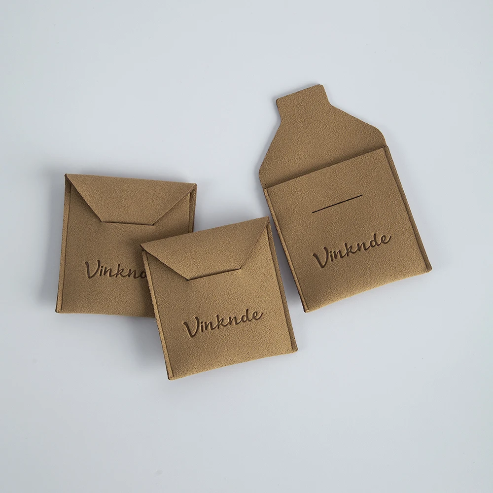 50 Luxuriöse Bijoux-Geschenkbeutel aus dickem Mikrofaser mit individuellem Logo für Schmuck, Ohrringe, Ringe, Halsketten – Hochzeitsgeschenke in Großpackung – Detail 3