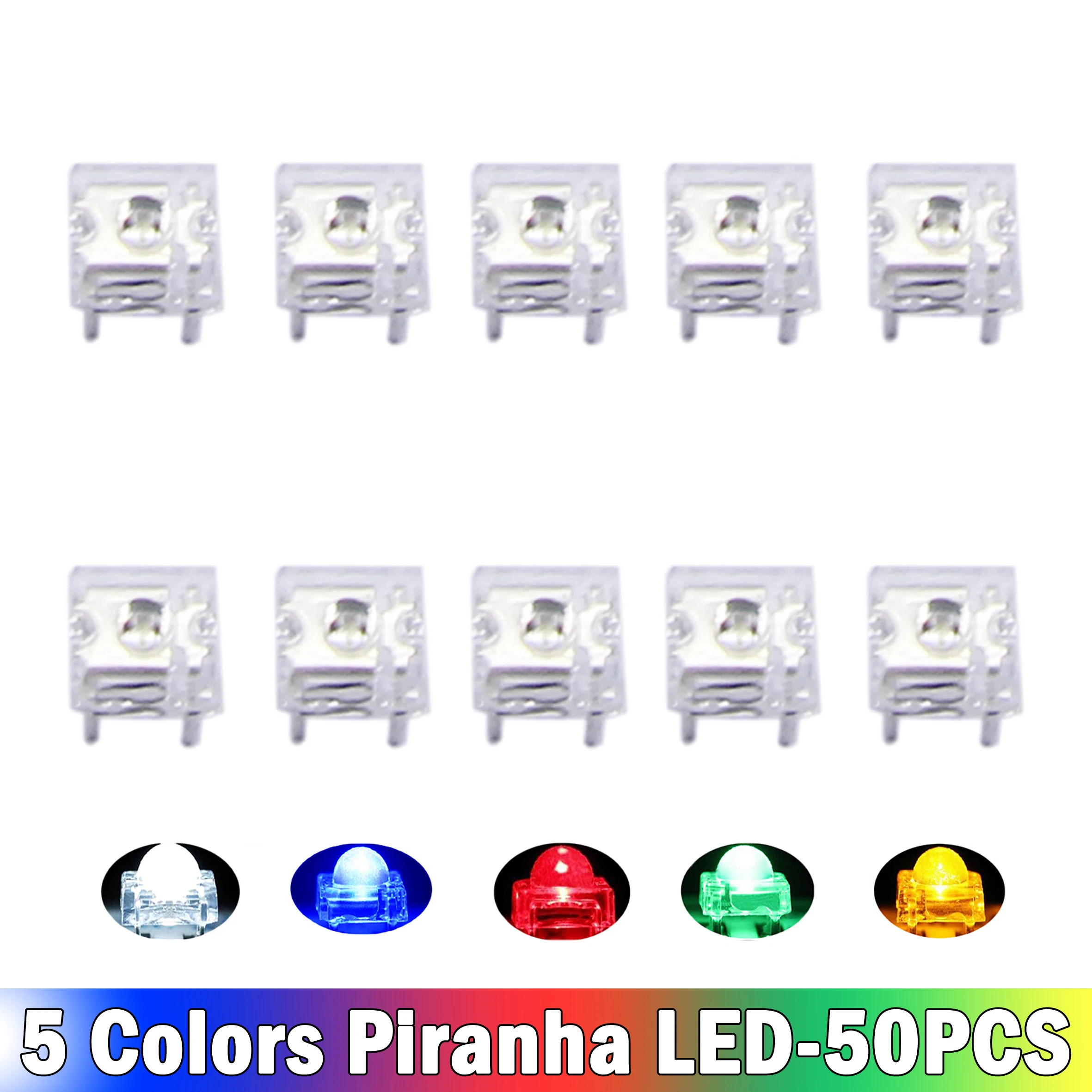 DIODI LED PIRANHA 4 PIN Piedini Alta Luminosità 3mm 5mm BIANCO VERDE ROSSO BLU EUR 4,99 - IT - Foto 4