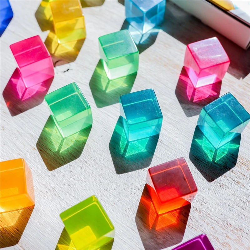 Acrylic Cubes Blocks Gem Blocks Kids Learning Color Light & Shadow Transmission Stacking Toys Baby Montessori Educational Toys 6 Acrylic Cubes Blocks Gem Blocks Kids Learning Color Light & Shadow Transmission Stacking Toys Baby Montessori Educational Toys 6