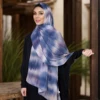 Écharpe Hijab en Mousseline de Soie Imprimée pour Femme, Turban Islamique, Niqab, Bandeau de Sauna, Châle Musulman