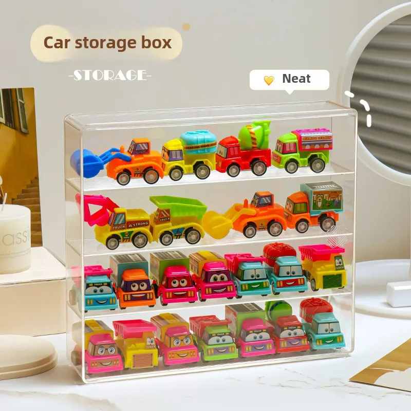 1: 64 Car Display Box Acrylic Storage Box Model Storage Display Stand Dustproof Acrylic Rack Toy Model Cars Organization
