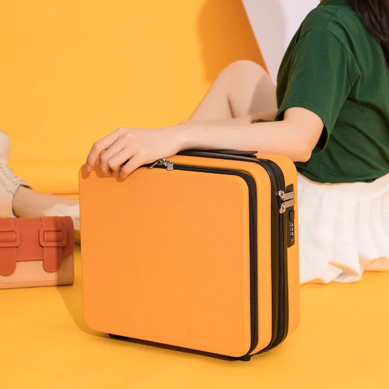 Front suitcase small female mini cute fashion trend student 16 inch makeup case portable portable multifunctional spinner luggage travel cosmetic bag