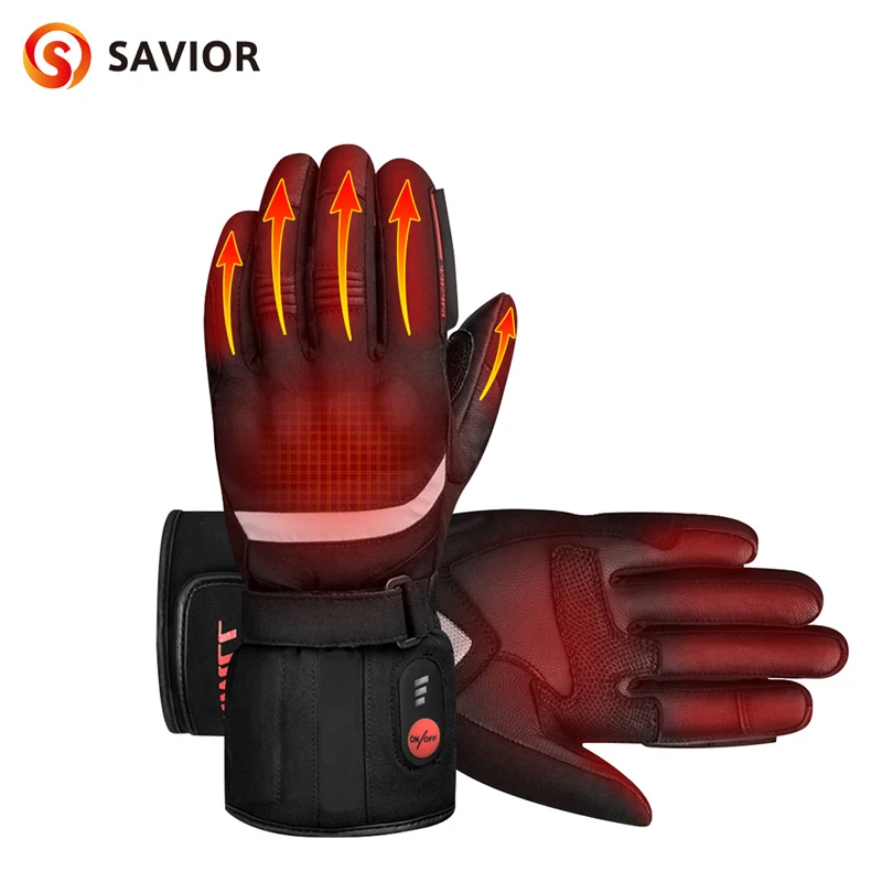 Electric Heated Gloves Outdoor Winter Windproof Motorcycle Thermal Hand Warmer 