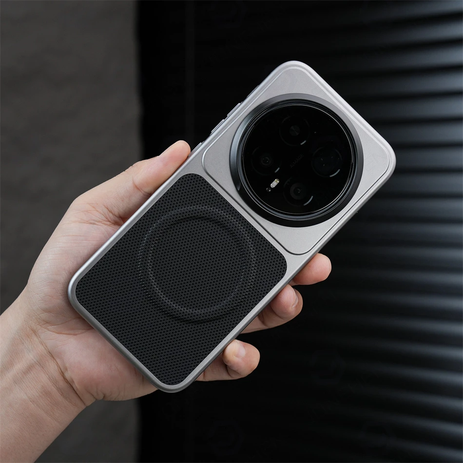 Slim Textured Fabric Magnetic Case with Raised Lens Frame - Matte Finish