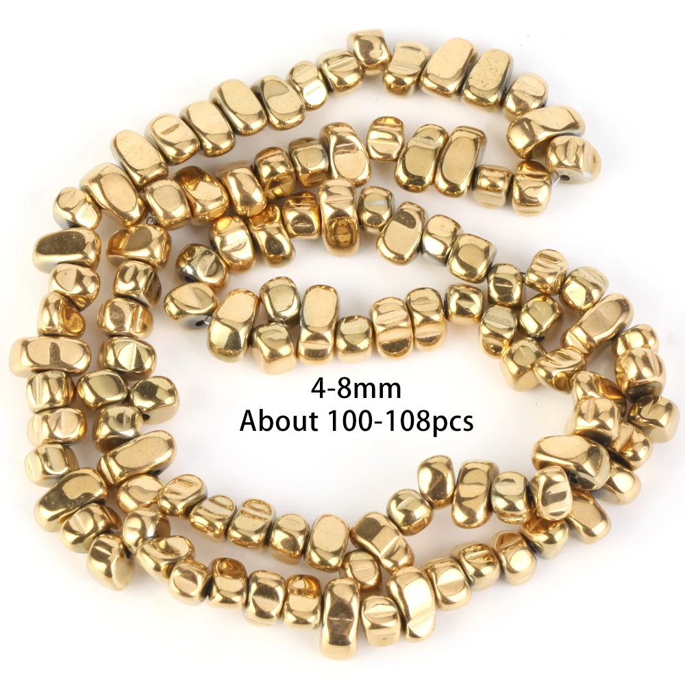AAA+ Retention Farbe vergoldet natürliche Hämatit Stein Perlen Herz Stern geometrische Form Perlen für Schmuckherstellung DIY Armband – Detail 14