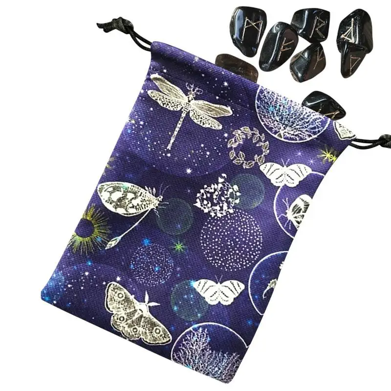 

Halloween Tarot Card Bag Tarot Card Storage Bag Mini Drawstring Jewelry Pouch Witch Divination Bags Witchcraft Board Games Gift