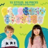 90/180PCS New Eye Patch Cartoon Patern Medical Lazy Eye Patch For Kids Adult Strabismu Treatment Vision Care Patch 15 Kind Desig 1