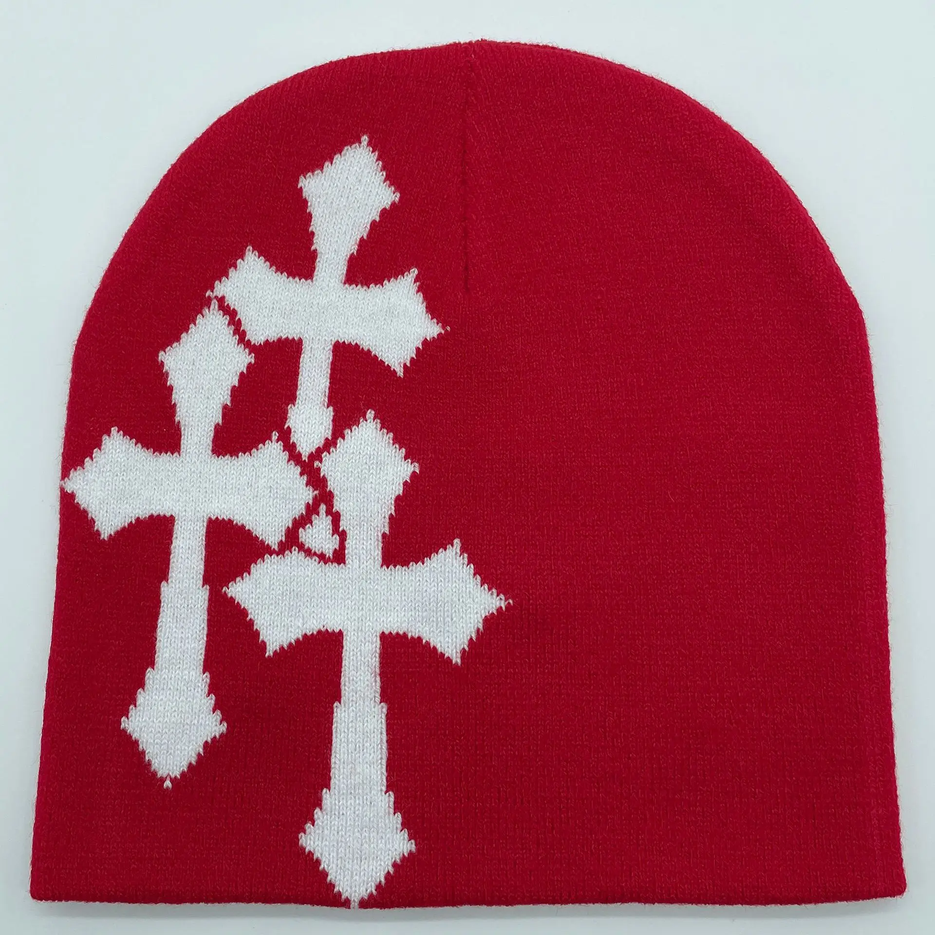 Gorro de punto Cross Hip-hop: gorro de lana estilo streetwear - true-deals-club