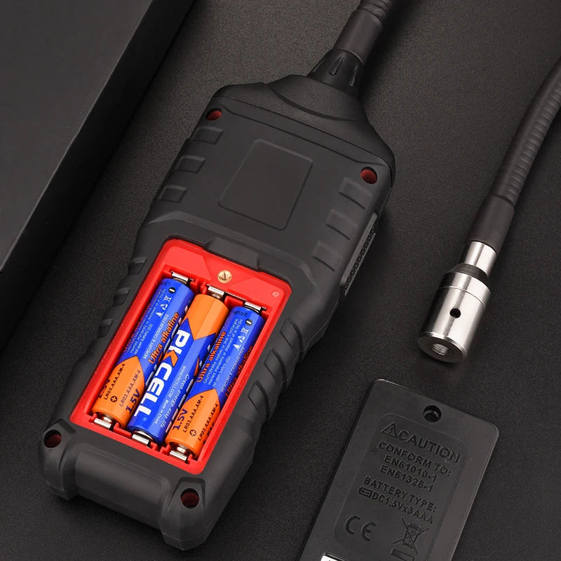 LCD 디스플레이 및 주변 온도 가연성 가스 용 업그레이드 다기능 Habotest HT601 가스 누설 감지기