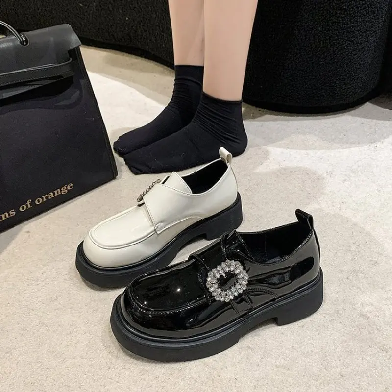 Women's high-heeled shoes Fashion high-heeled shoes Platform high-heeled shoes Lolita Mary Jane Loafers Shoes for Woman Spring