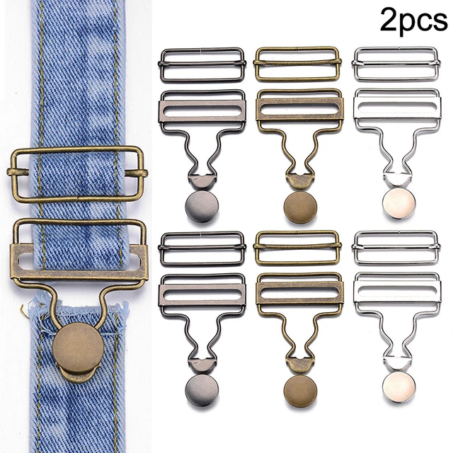 4 Sets Overall Buckles Bib Overall Strap Hooks No- Sew Buttons Overall  Buckles 