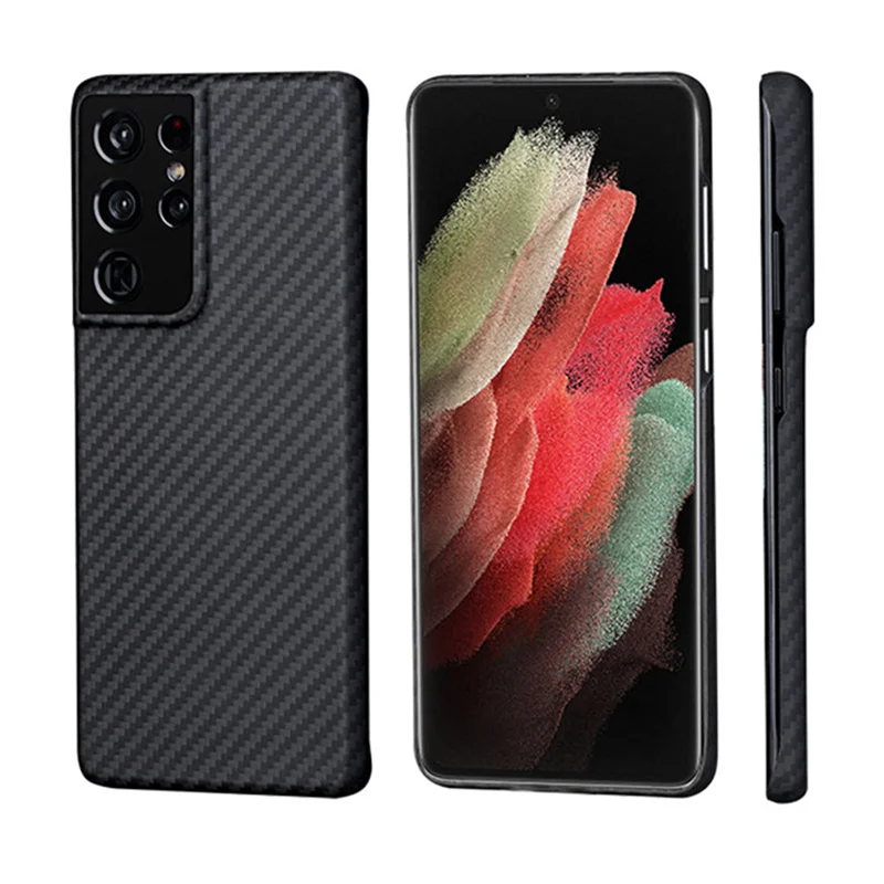 

Чехол из углеродного волокна для Samsung Galaxy 21 Ультратонкий чехол для камеры противоударный защитный чехол для Galaxy 21 Ультра аксессуары для телефона
