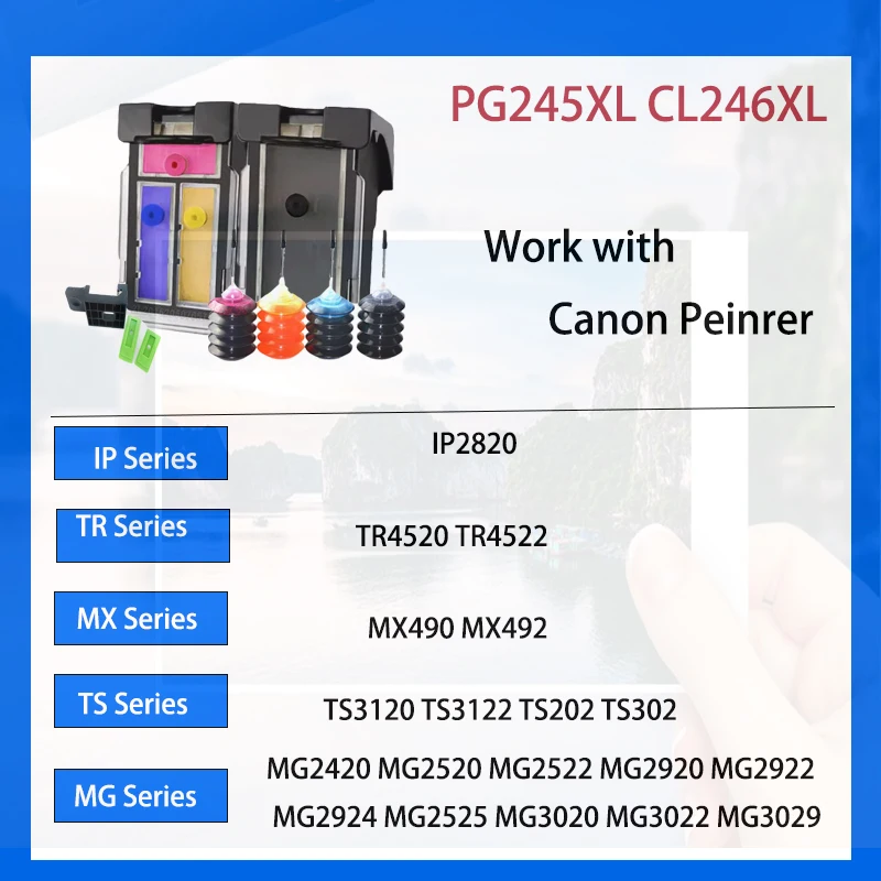 PG245 PG-245 Refillable Ink Cartridge For Canon 245 246 PG