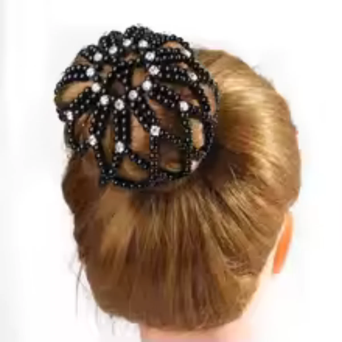 Handgemachte Mädchen Häkeln Perle Elastische Haar Netze Kristall Ballett Tanzen Snood Net Haar Brötchen Abdeckungen Ornament Für Haarband Zubehör