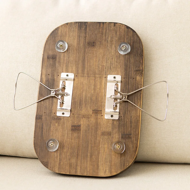 Rectangle/Oval Sofa Tray Table Armrest Clip-On Practical Couch Arm Trays Wood For TV Snack Remote Control Snacks Drinks sofa tray table