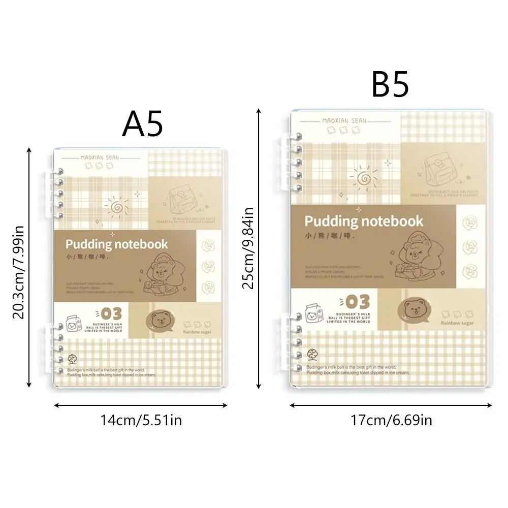 60매/권 A5/B5 루즈리프 노트 두꺼운 가로줄 내지 메모장 학생용 필기장 학생 필기용
