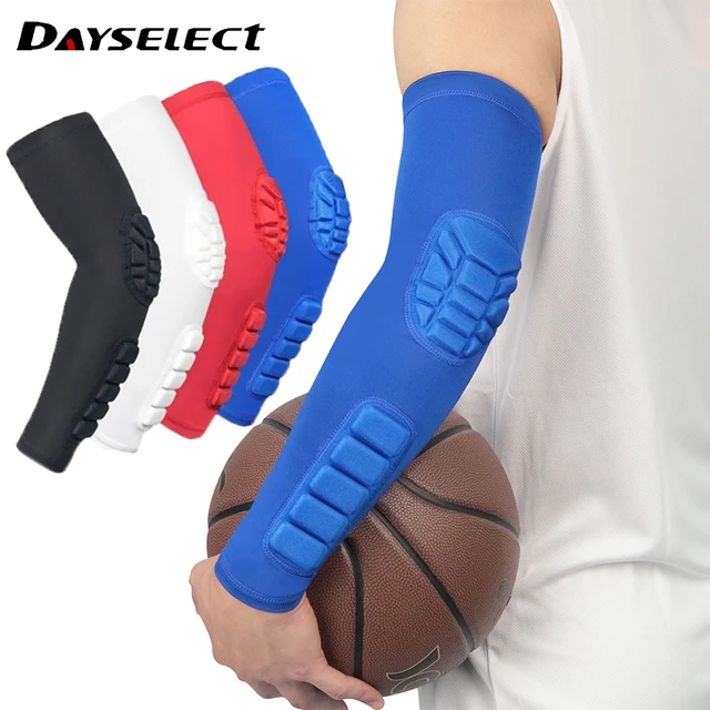 1Pcs Sports Elbow Guard Silicone Anti-slip Honeycomb Anti-collision Sports Pressurized Sleeves Basketball Fitness Men Women 1