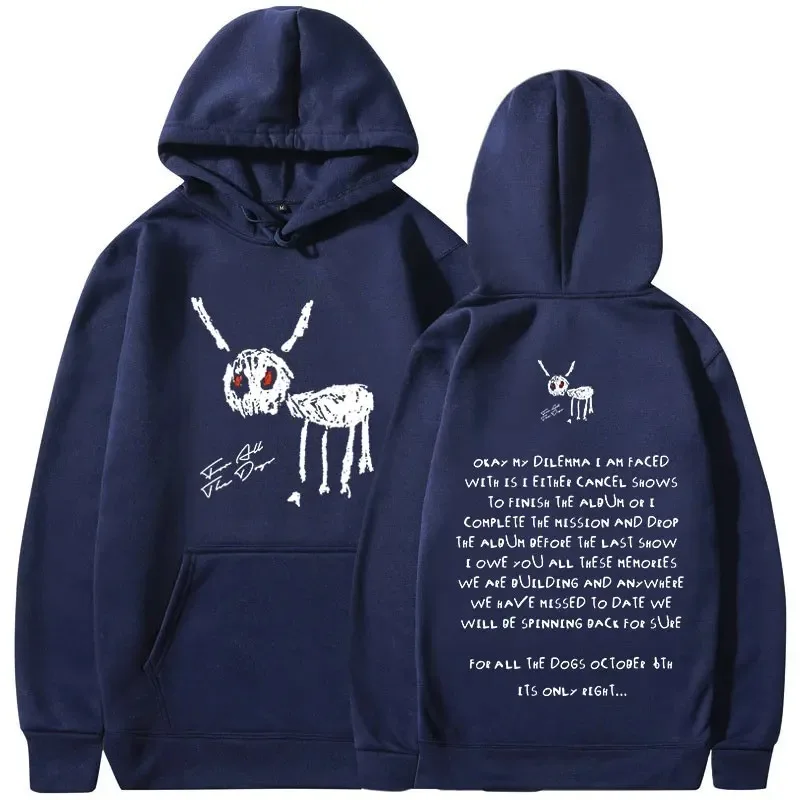 Men's and women's rapper sweater for all dogs, hip hop sweater, hooded sweaters, casual streetwear, autumn fashion