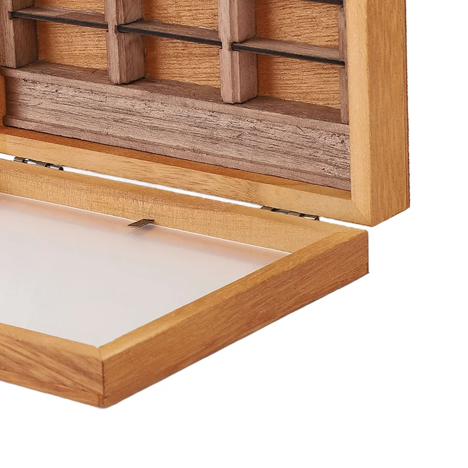 Miniature Wood Bookshelf Display Case for Home Decor