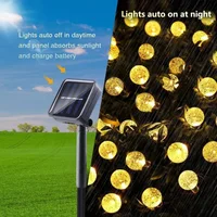 2024 New Solar Crystal Globe LED String Lights LED Solar Outdoor Light IP65 Fairy Light Christmas Garland for Garden Party Decor 6