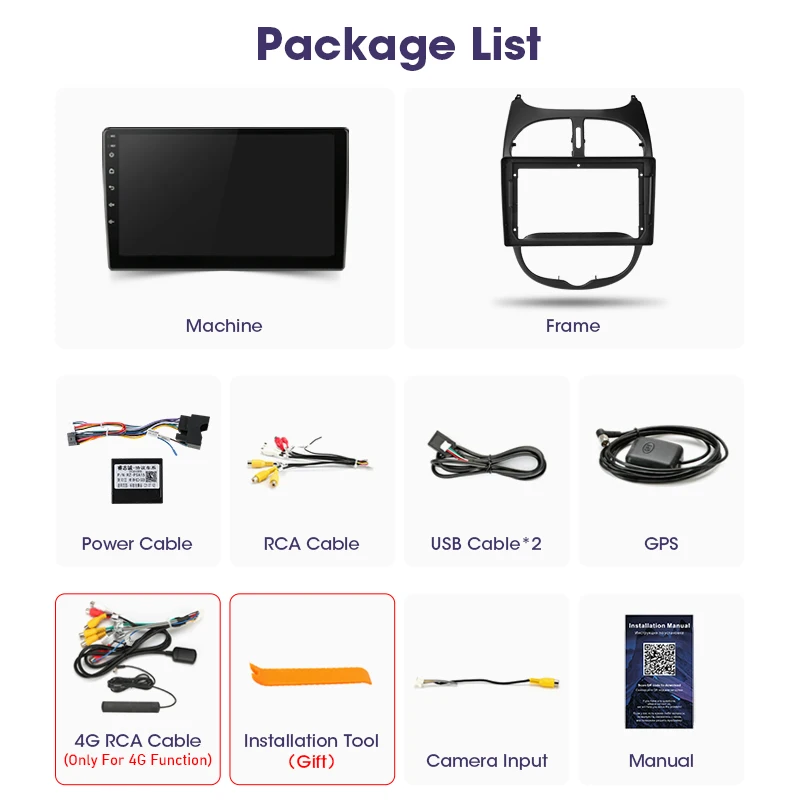 Srnubi 2Din Android Car Radio Multimidia Video Player Car Stereo For Peugeot 206 206CC 206SW C2 2001-2008  Carplay dvd Head Unit — view 6