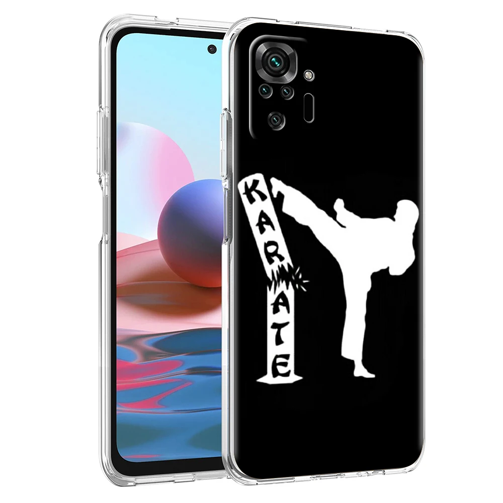 Transparent Silicone Kung Fu Taekwondo Karate Design Phone Case Cover