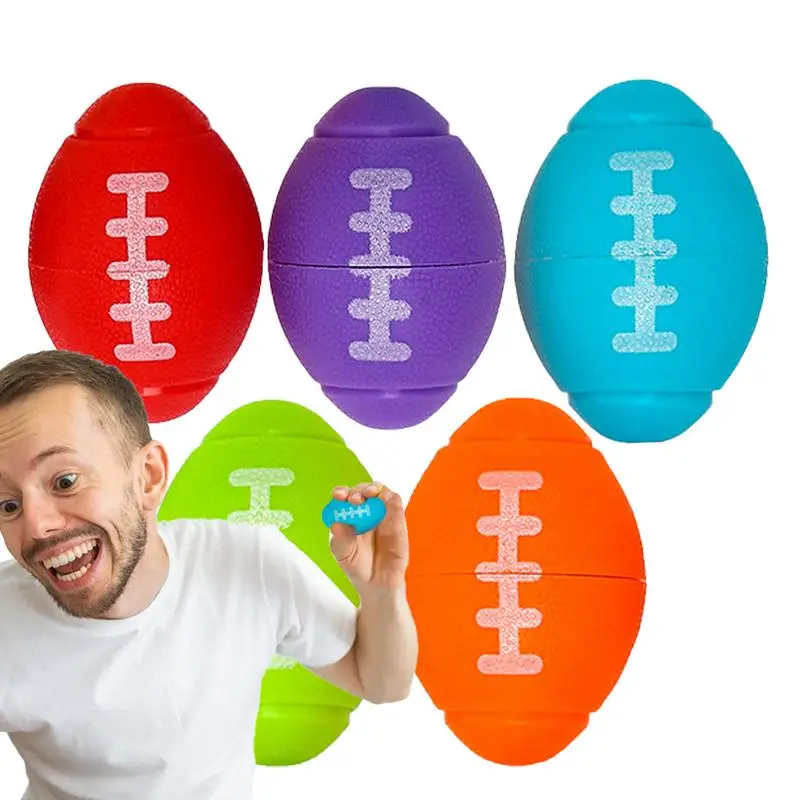 

Finger Spinning Ball Set Of 5 Adults Relaxing Rugby Ball Shaped Spinner Balls Goodie Bag Fillers For Birthday Gift Sensory Class