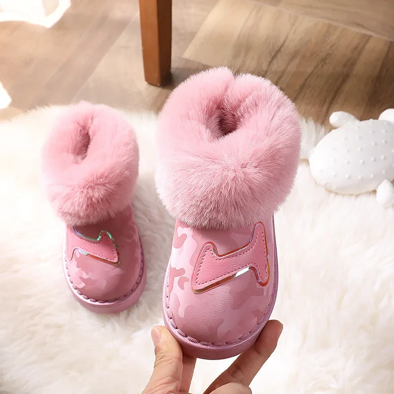 

Fashion Girl Boot Platform Child Snow Boot New Plush Ankle Boot Warm Boy Girl Cotton Shoe Non Slip Short Boot Kid Shoe Bota