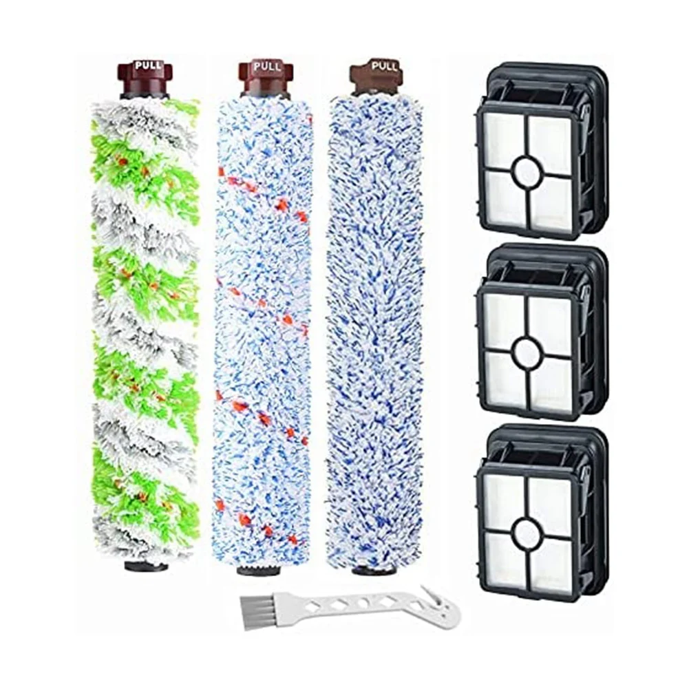 Replacement Brush Roller and Filter Set for Bissell Crosswave 1785 2306