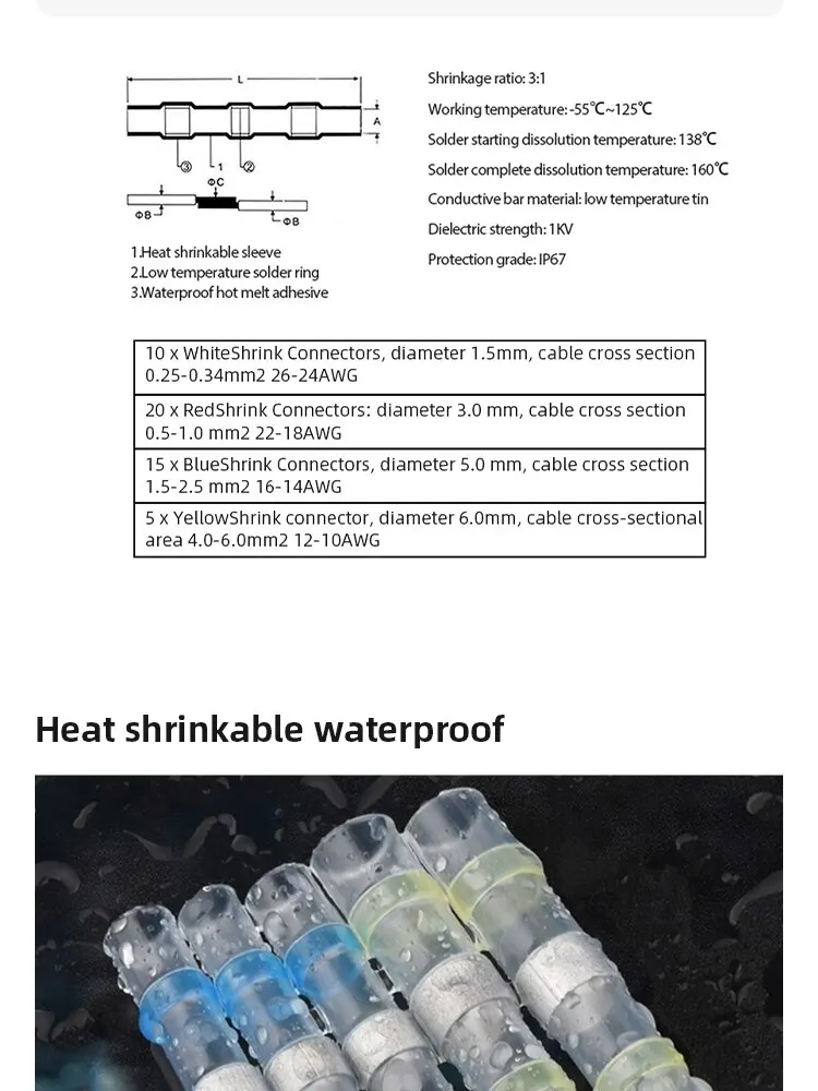 Cosses Electriques A Sertir Connecteurs Fourche Isolés - Lot 100 Pièces - 1.5-2.5mm² (16-14AWG) - Bleu - Cuivre Étain Connecteurs Fil Bleu 16-14 AWG - Foto 6