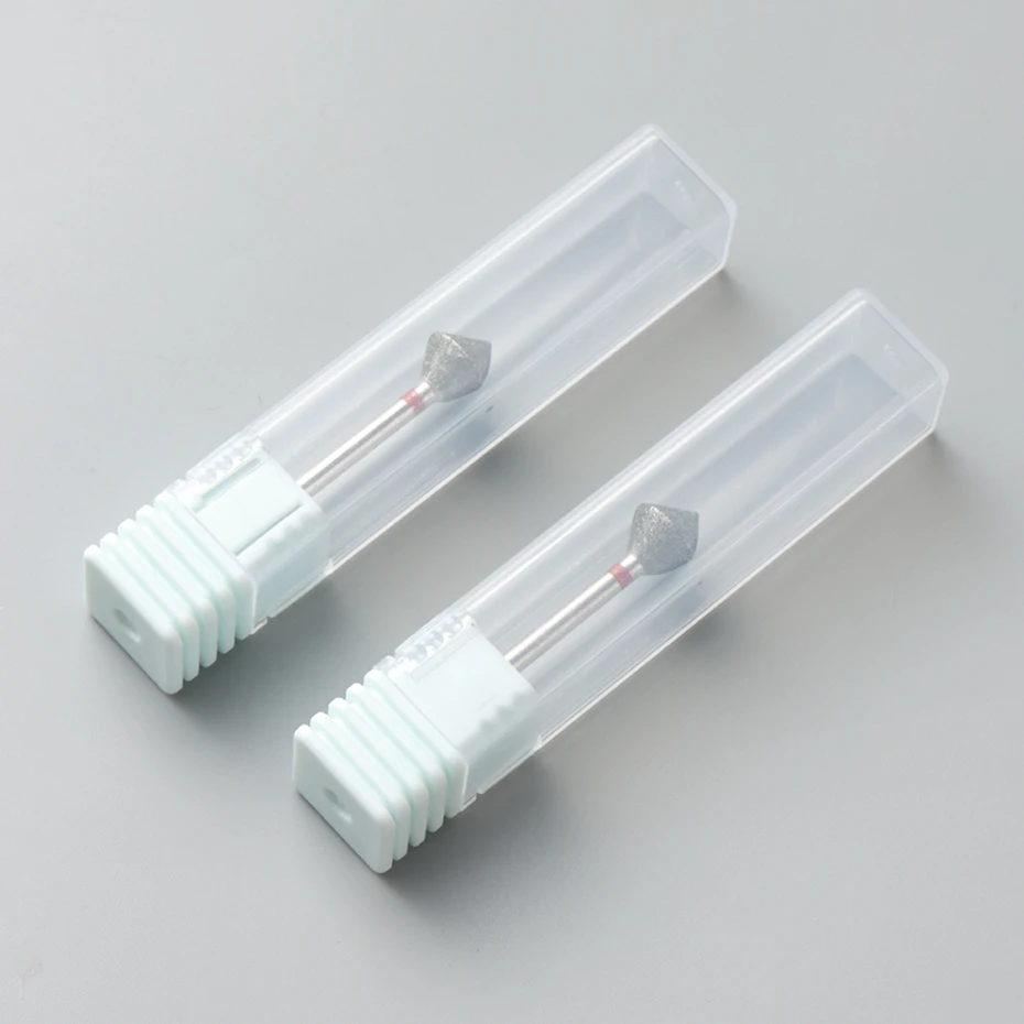 네일 연마 및 마무리용 마름모꼴 다이아몬드 에머리 그라인딩 헤드 1개, 헤드 모양 연마 팁 네일 쉐이핑 매니큐어 도구