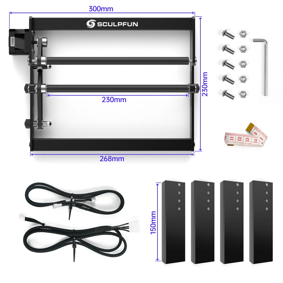 SCULPFUN S9 Laser Graviermaschine, Laserschneider 90W Effekt