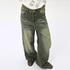 IEFB Fashion Loose Men's Straight Denim Pants American Style Casual Worn-out Design Wide Leg Jeans Summer New Trend 9C6256 6