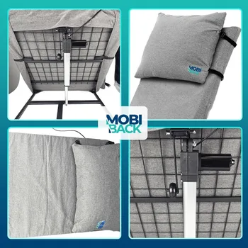 Electric Lifting Backrest for Bed by Mobi-Back, Medical Back Pillow with Electric Pump System, Electric Lifting Bed Backrest, 3
