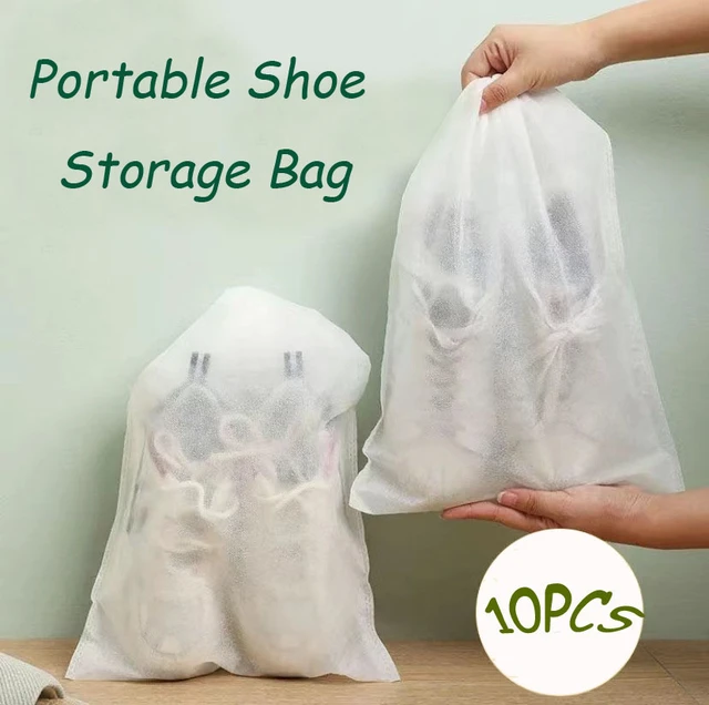 Sac de rangement étanche pour chaussures, sac de Cisco pour chaussures, sac  à chaussures portable, sac de rangement pour chaussures à cordon de  proximité, 10 pièces - AliExpress