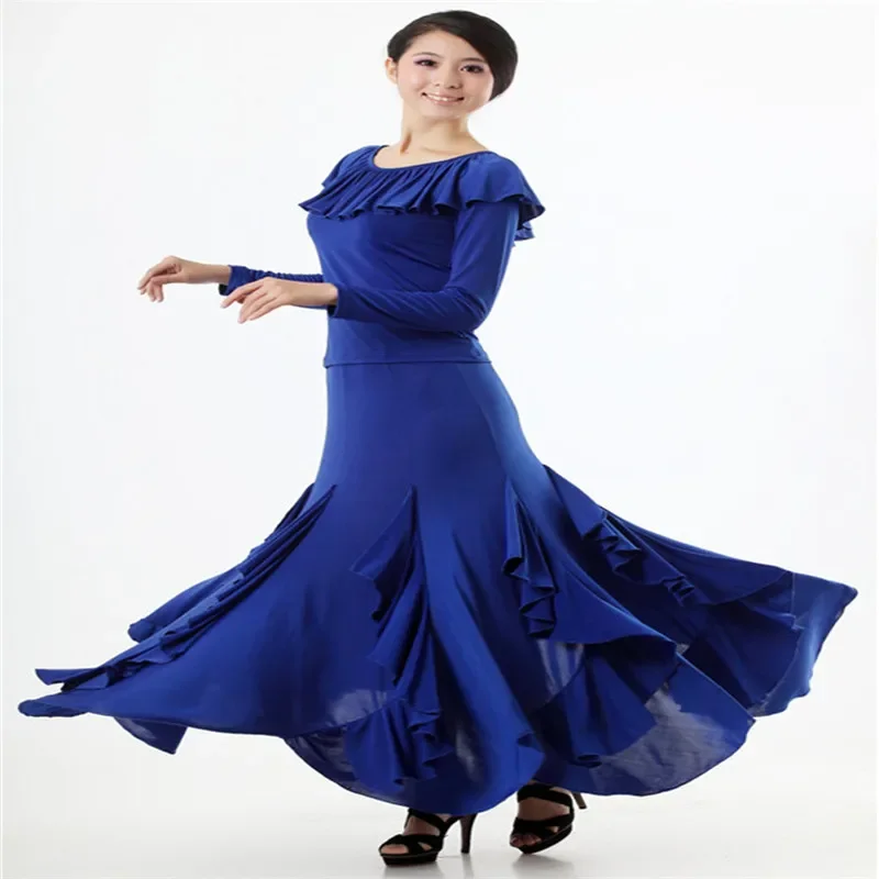 Flamenco Skirt Latin Salsa Ballroom Dance Dress For Women Spain Dancing Skirt