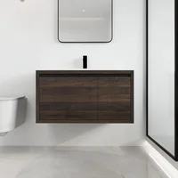 36" Floating Bathroom Vanity with Sink, 36 Inch Single Sink Wall Mounted Bathroom Vanity, with 1 Door and 1 Drawer, Basin Sink 1
