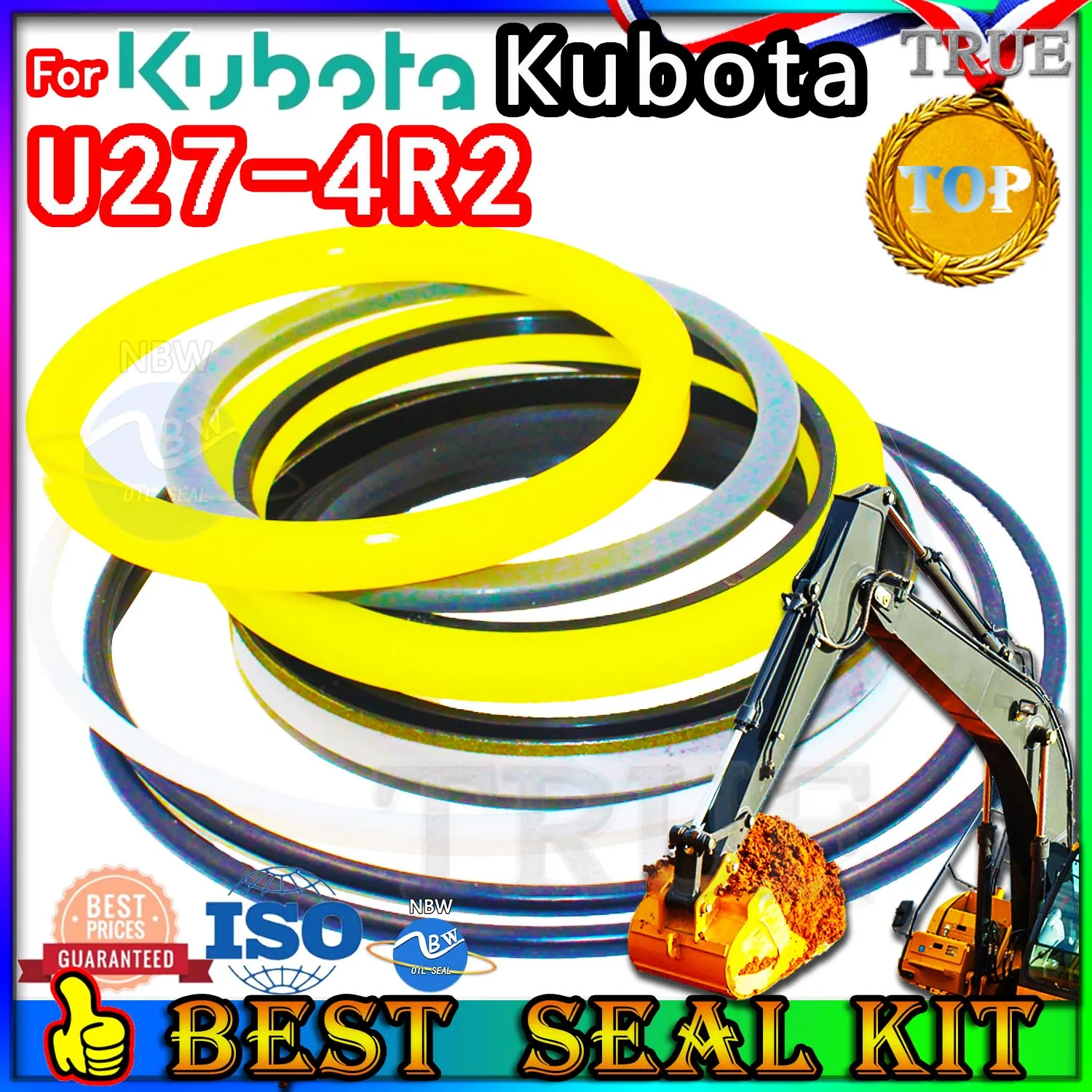 

For Kubota U27-4R2 Oil Seal Repair Kit Boom Arm Bucket Excavator Hydraulic Cylinder U27 4R2 Washer Skf Service Orginal Quality