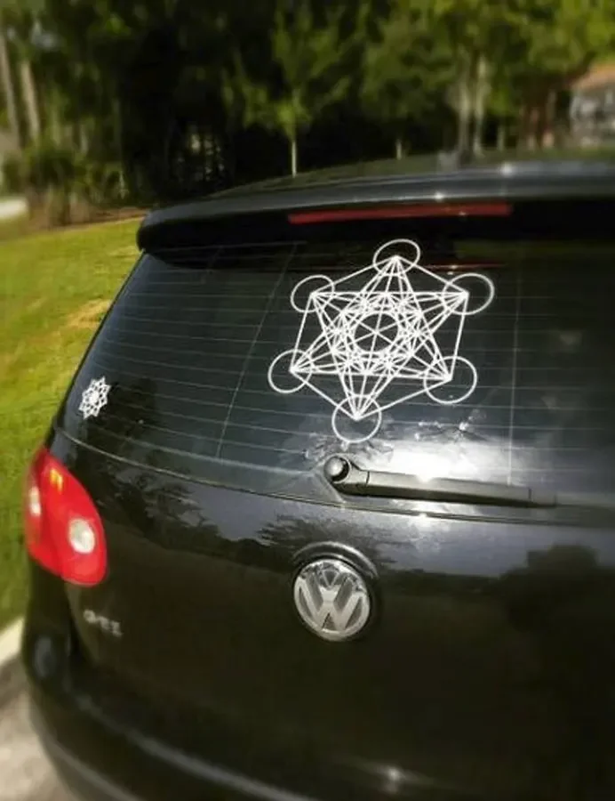 Metatron's Cube Sacred Geometry Vinyl Sticker Car Decal Wall Decal ...