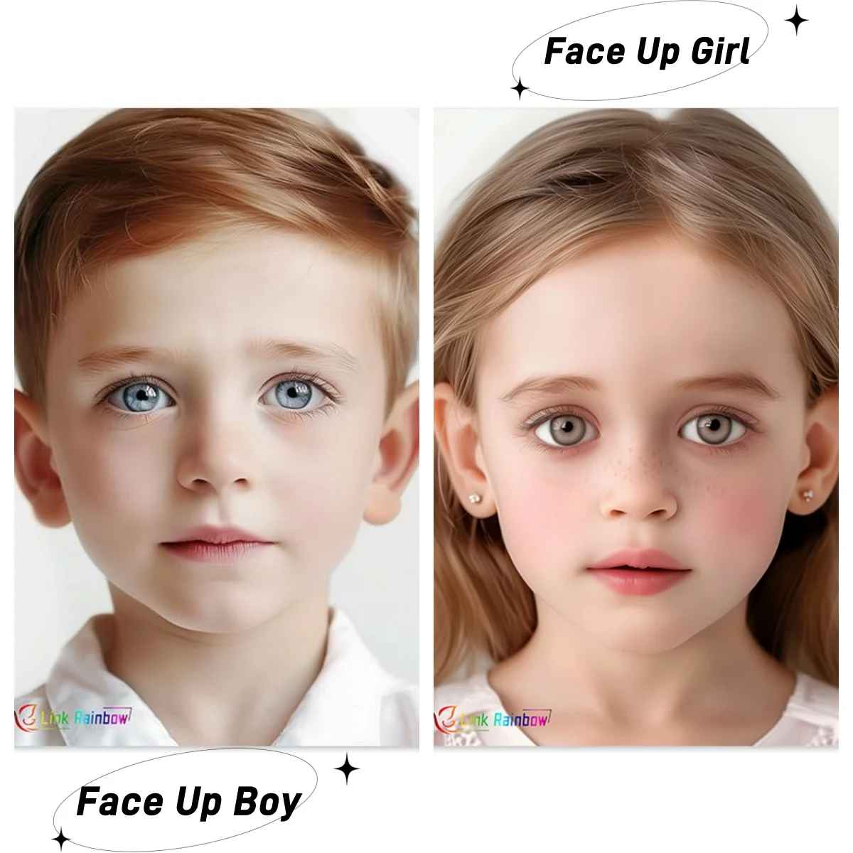 Children Facial Painting Real Person White Background Practice Board  Repeatedly Rinsed Frosted Version 6