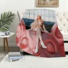 Singer Warm Soft Plush Nap Blankets Sofa k-Kenia for Living Room  p-pink Office Bedroom Home A-aura Travel Kid Gift Os Flannel 3